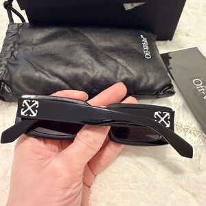 Off-White Black Sunglasses with Iconic White Detail